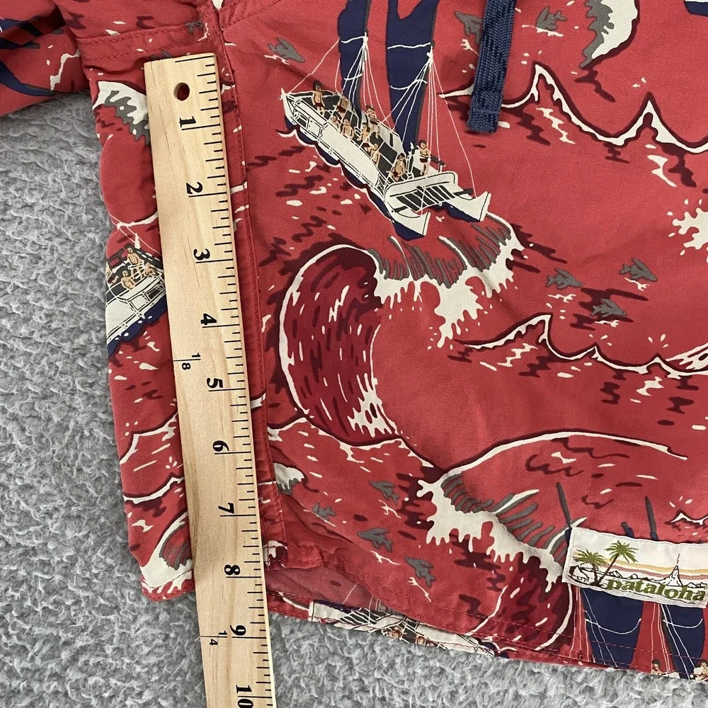 Patagonia Pataloha Board Shorts Mens 30‎ Red Sailing Catamaran Beach Sumer Boat